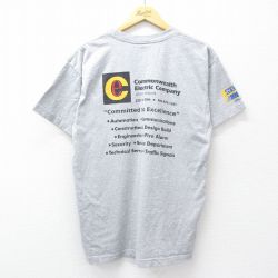L★古着 半袖 ビンテージ Tシャツ メンズ 00年代 00s コモンウェルス 胸ポケット付き クルーネック USA製 グレー 霜降り 25jul29 中古