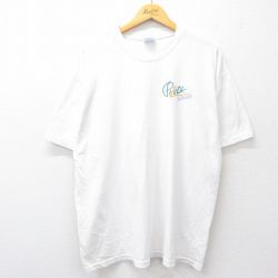 XL★古着 ヘインズ Hanes 半袖 ビンテージ Tシャツ メンズ 00年代 00s Piazz 大きいサイズ クルーネック 白 ホワイト 25jul29 中古