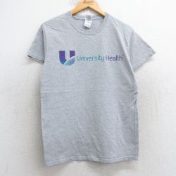 S★古着 半袖 ビンテージ Tシャツ メンズ 00年代 00s 大学 ヘルス クルーネック グレー 霜降り 25jul29 中古