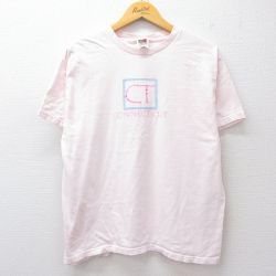 L★古着 フルーツオブザルーム 半袖 ビンテージ Tシャツ メンズ 00年代 00s コネチカット コットン クルーネック 薄ピンク 25jul30 中古