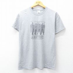 M★古着 半袖 ビンテージ Tシャツ メンズ 00年代 00s ジャージーボーイズ ミュージカル クルーネック グレー 霜降り 25jul30 中古