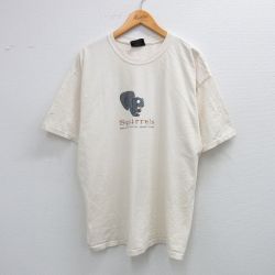XL★古着 STEVE&BARRYS 半袖 ビンテージ Tシャツ メンズ 00年代 00s リス コットン クルーネック 生成り 25jul31 中古