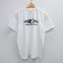 【20%OFF】XL★古着 半袖 ビンテージ Tシャツ メンズ 00年代 00s 陰陽 イルカ コットン クルーネック 白 ホワイト 25jul31 中古