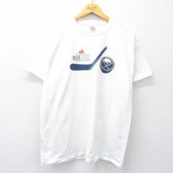 フルーツオブザルーム 00s 半袖Tシャツ バッファローセイバーズプリント ホワイト XL | 古着