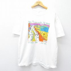 【50%OFF】XL★古着 半袖 ビンテージ Tシャツ メンズ 00年代 00s Aviv ビーチ クルーネック 白 ホワイト 25jul31 中古