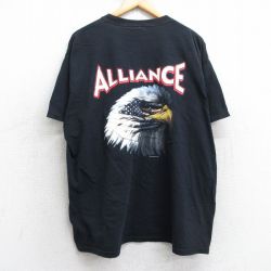 XL★古着 フルーツオブザルーム 半袖 ビンテージ Tシャツ メンズ 00年代 00s 鳥 アライアンス 大きいサイズ クルーネック 黒 ブラック 25aug01 中古