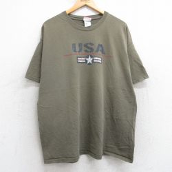 00s 半袖Tシャツ USAロゴ グリーン XL | 古着