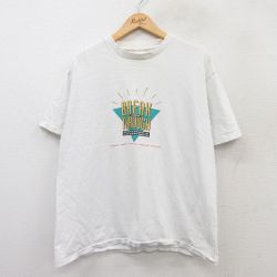 90s 半袖Tシャツ BREAK ON THROUGH ホワイト XL | 古着