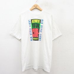 XL★古着 ヘインズ Hanes 半袖 ビンテージ Tシャツ メンズ 80年代 80s CUB クルーネック 白 ホワイト 25aug01 中古