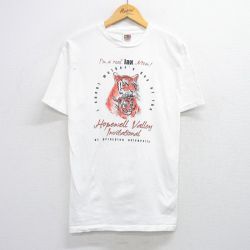 L★古着 フルーツオブザルーム 半袖 ビンテージ Tシャツ メンズ 00年代 00s トラ コットン クルーネック 白 ホワイト 25aug01 中古