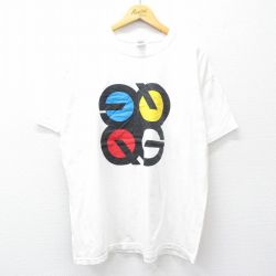 【20%OFF】XL★古着 半袖 ビンテージ Tシャツ メンズ 00年代 00s QUAD 大きいサイズ コットン クルーネック 白 ホワイト 25aug01 中古