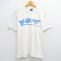 XL★古着 フルーツオブザルーム 半袖 ビンテージ Tシャツ メンズ 90年代 90s BUZZ 95 クルーネック USA製 白 ホワイト 25aug01 中古