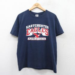 ジャージーズ 00s 半袖Tシャツ EAGLES ネイビー L | 古着