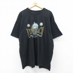【50%OFF】XL★古着 フルーツオブザルーム 半袖 ビンテージ Tシャツ メンズ 90年代 90s マートルビーチ イルカ 大きいサイズ コットン クルーネック USA製 黒 ブラック 25aug01 中古
