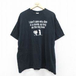 00s 半袖Tシャツ movie dog ブラック XL | 古着