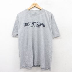 【50%OFF】00s 半袖Tシャツ USS INTREPID グレー XL | 古着
