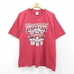00s 半袖Tシャツ ヒューストンベースボール レッド XL | 古着