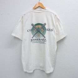 COED NAKED 90s 半袖Tシャツ 野球 ホワイト XL | 古着