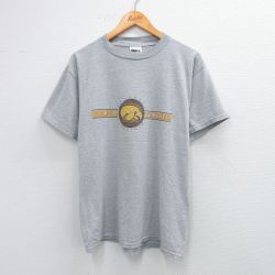L★古着 TULTEX 半袖 ビンテージ Tシャツ メンズ 90年代 90s アイオワ クルーネック グレー 霜降り 25aug02 中古