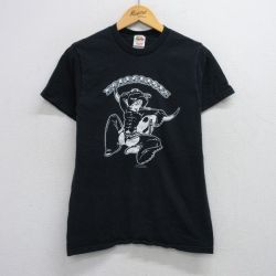 【50%OFF】S★古着 フルーツオブザルーム 半袖 ビンテージ ロック バンド Tシャツ メンズ 00年代 00s HORRORPOPS コットン クルーネック 黒 ブラック 25aug02 中古