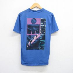 【50%OFF】90s 半袖Tシャツ トライアスロン アイアンマン ブルー L | 古着