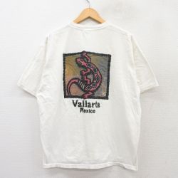 00s 半袖Tシャツ トカゲ ホワイト XL | 古着