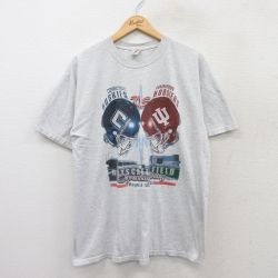 00s 半袖Tシャツ コネチカットハスキーズプリント グレー XL | 古着