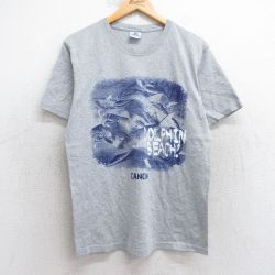 【50%OFF】M★古着 半袖 ビンテージ Tシャツ メンズ 00年代 00s イルカ クルーネック グレー 霜降り 25aug05 中古