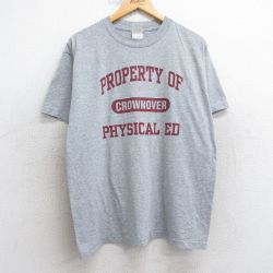 【20%OFF】L★古着 フルーツオブザルーム 半袖 ビンテージ Tシャツ メンズ 00年代 00s PROPERTY クルーネック グレー 霜降り 25aug05 中古