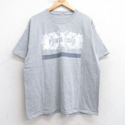XL★古着 半袖 ビンテージ Tシャツ メンズ 00年代 00s プンタカナ ヤシの木 クルーネック グレー 霜降り 25aug05 中古