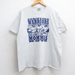 【20%OFF】XL★古着 半袖 ビンテージ Tシャツ メンズ 00年代 00s ストリプリングウィリアーズ ママズボーイズ 大きいサイズ クルーネック 薄グレー 霜降り 25aug05 中古