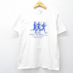 M★古着 ヘインズ Hanes 半袖 ビンテージ Tシャツ メンズ 90年代 90s マラソン コットン クルーネック 白 ホワイト 25aug06 中古