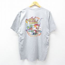 L★古着 半袖 ビンテージ Tシャツ メンズ 00年代 00s ヨット サニベル クルーネック グレー 霜降り 25aug06 中古