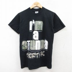 S★古着 ジャージーズ 半袖 ビンテージ Tシャツ メンズ 00年代 00s STunna コットン クルーネック 黒 ブラック 25aug07 中古