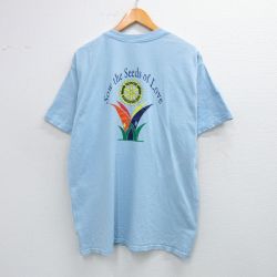 L★古着 半袖 ビンテージ Tシャツ メンズ 00年代 00s FREDONIA ROTARY コットン クルーネック 水色 25aug07 中古