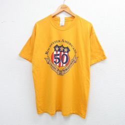 L★古着 半袖 ビンテージ Tシャツ メンズ 00年代 00s Chase Pitkin コットン クルーネック 黄 イエロー 25aug07 中古