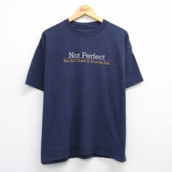 00s 半袖Tシャツ Not Perfect ネイビー XL | 古着