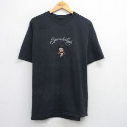 ベティブープ 半袖Tシャツ 刺繍 ブラック XL | 古着