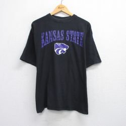 【50%OFF】マジェスティック 90s 半袖Tシャツ KANSAS ブラック XL | 古着