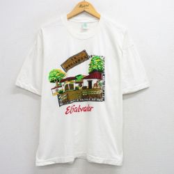 XL★古着 半袖 ビンテージ Tシャツ メンズ 90年代 90s エルサルバドル 大きいサイズ コットン クルーネック 白 ホワイト 25aug09 中古