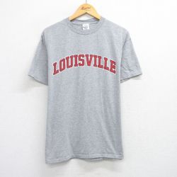 L★古着 半袖 ビンテージ Tシャツ メンズ 00年代 00s ルイビル クルーネック グレー 霜降り 25aug12 中古