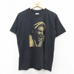 【50%OFF】L★古着 半袖 ビンテージ Tシャツ メンズ 00年代 00s レスリング コットン クルーネック 黒 ブラック 25aug12 中古