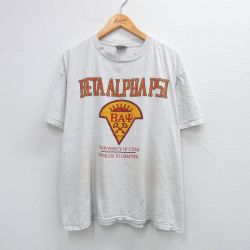 【50%OFF】オニータ 90s 半袖Tシャツ BETA ALPHA PSI グレー XL | 古着