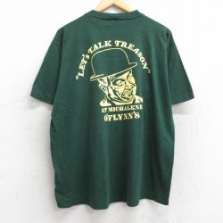 XL★古着 ジャージーズ 半袖 ビンテージ Tシャツ メンズ 90年代 90s OFLYNNS 男性 大きいサイズ クルーネック USA製 緑 グリーン 【spe】 25aug13 中古