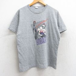 L★古着 ALTEX 半袖 ビンテージ Tシャツ メンズ 80年代 80s ホバート ラクロス クルーネック グレー 霜降り 25aug13 中古