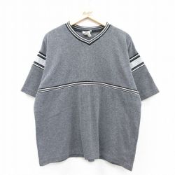 XL★古着 半袖 ビンテージ Tシャツ メンズ 00年代 00s 大きいサイズ Vネック 濃グレー他 25aug18 中古