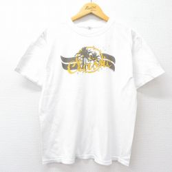 L★古着 半袖 ビンテージ Tシャツ メンズ 00年代 00s Classic ヤシの木 コットン クルーネック 白 ホワイト 25aug20 中古