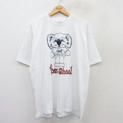 【50%OFF】XL★古着 ヘインズ Hanes 半袖 ビンテージ Tシャツ メンズ 80年代 80s コアラ ROSS クルーネック USA製 白 ホワイト 【spe】 25aug20 中古