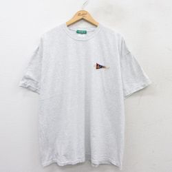XL★古着 半袖 ビンテージ Tシャツ メンズ 00年代 00s Sanibel Island 大きいサイズ クルーネック 薄グレー 霜降り 25aug20 中古