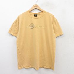 L★古着 半袖 ビンテージ Tシャツ メンズ 00年代 00s adirondack mountain クルーネック 黄 イエロー 25aug20 中古